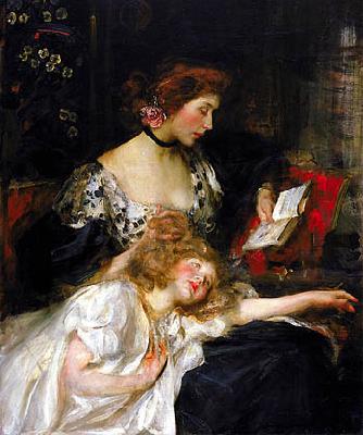 James Jebusa Shannon Mother and Child oil painting image